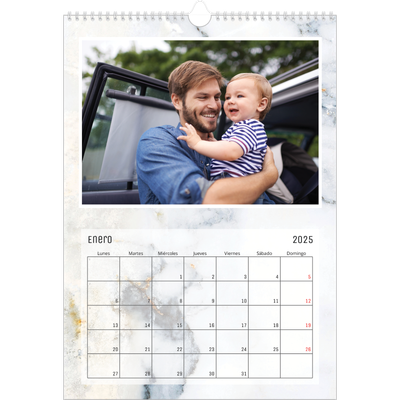Calendarios A3 — Fondos de mármol [Enero]